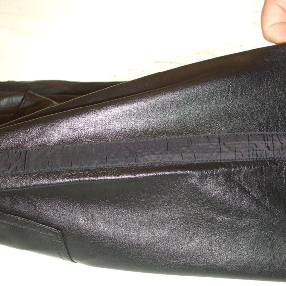 Armani Faux Leather Tuxedo Trousers - Picture 4 of 6